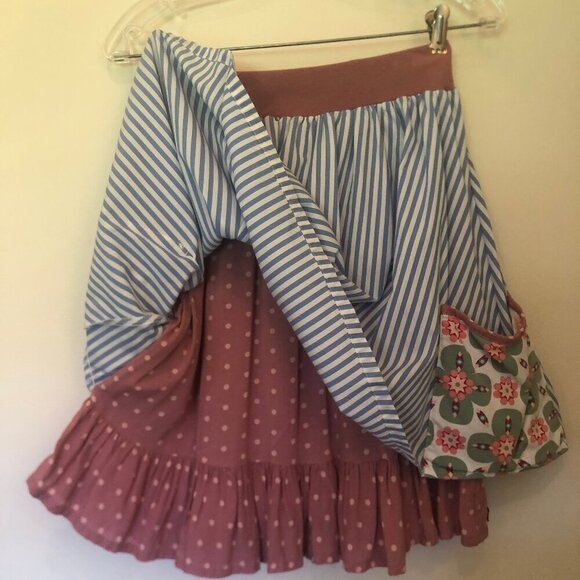 Matilda Jane mixed-print midi skirt w/ pockets sz S - Picture 6 of 9